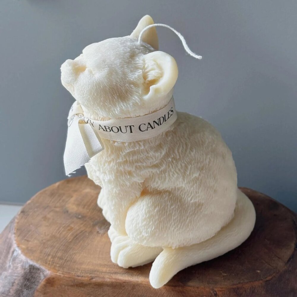Cat Candle Large • Sculpture Soy Wax Candle • Gift Idea - Picture 2 of 2